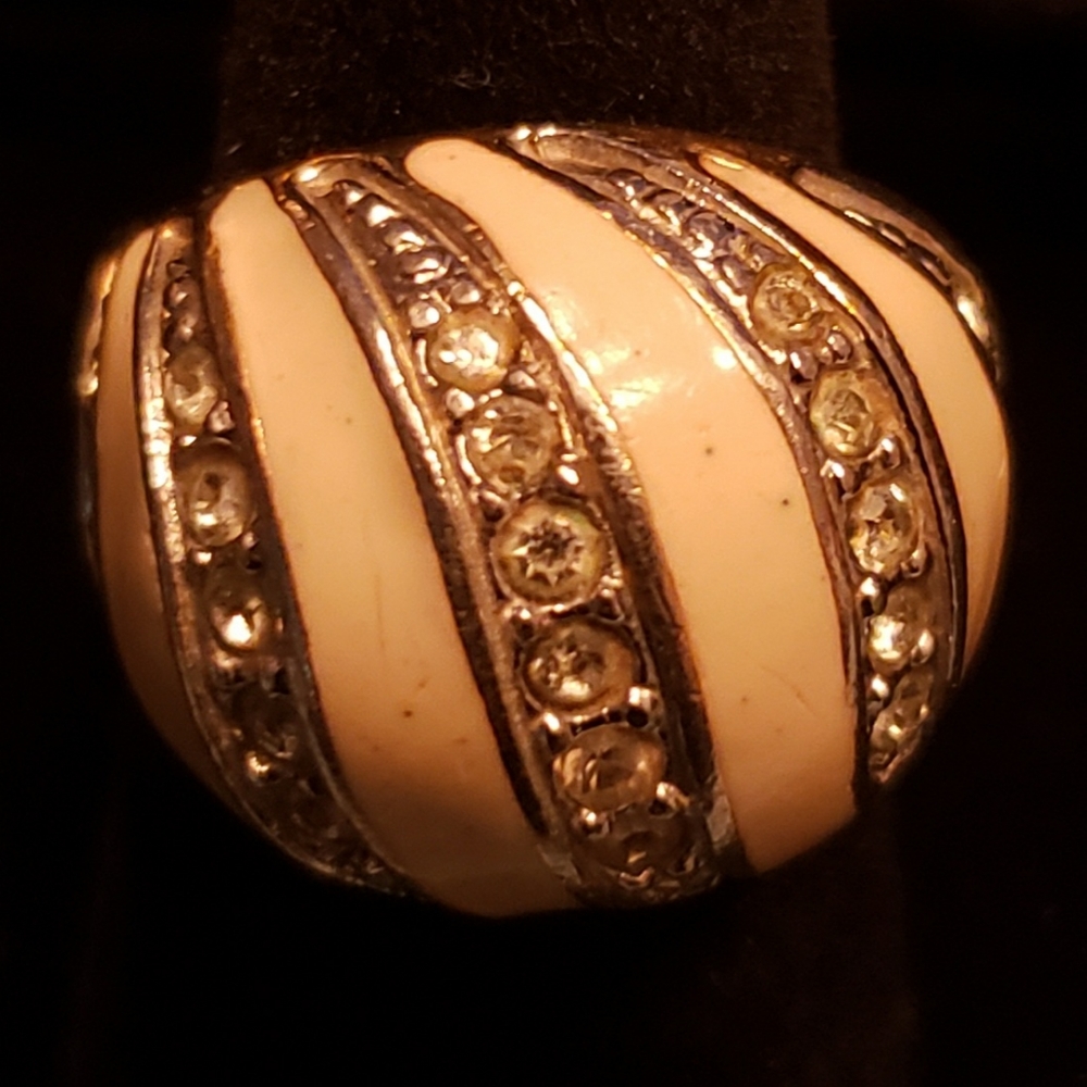 Ana Bekoach vintage 18k G.E. yellow enamel.